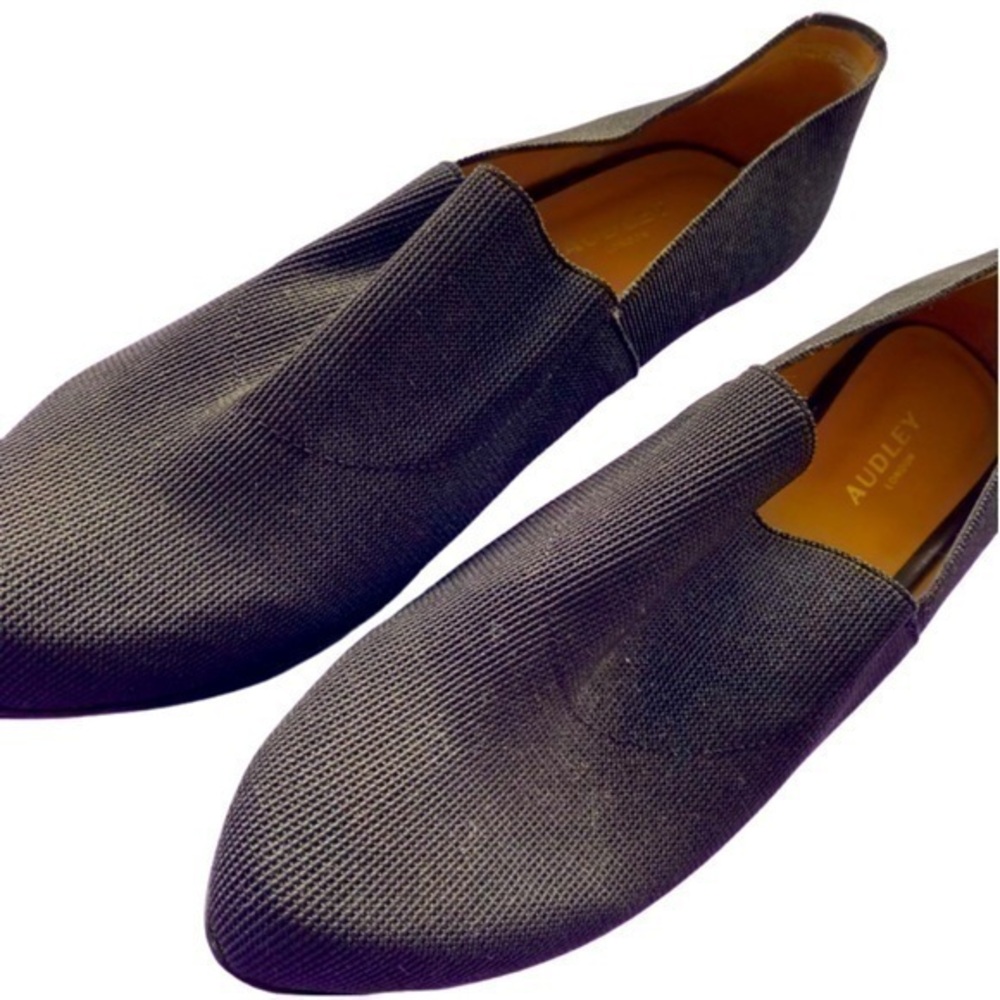 Audley London Black Wedges